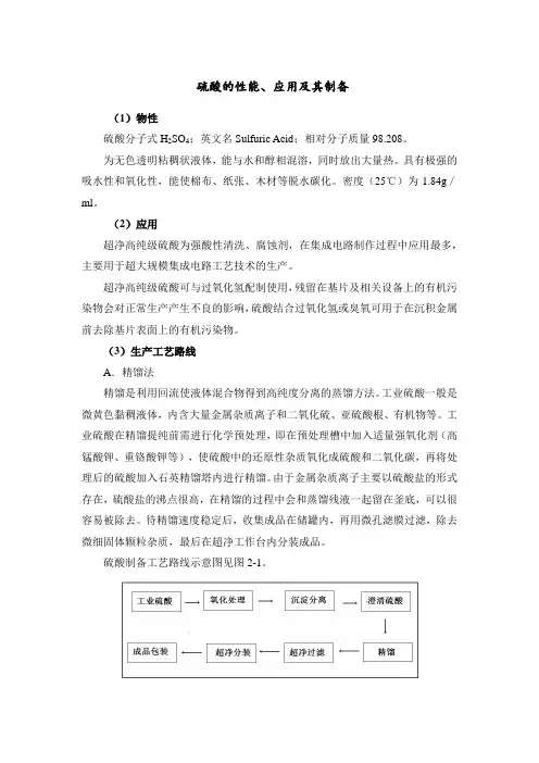 硫酸的制备及相关标准