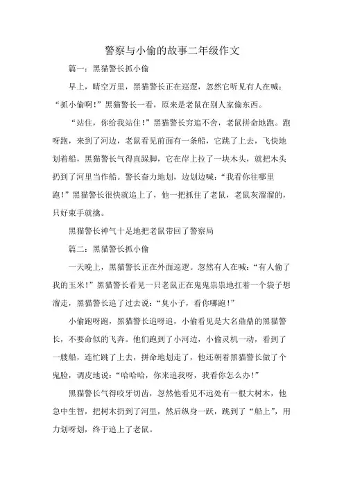 警察与小偷的故事二年级作文
