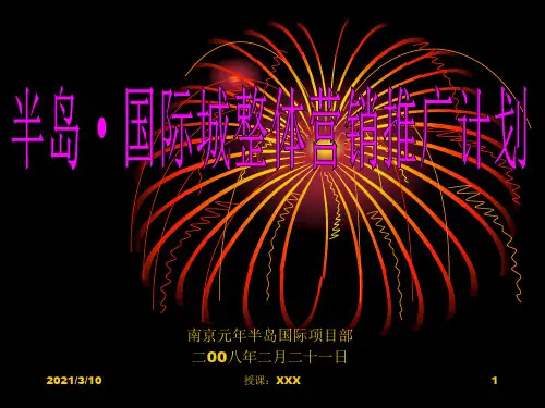 半岛国际城整体营销推广计划PPT参考课件