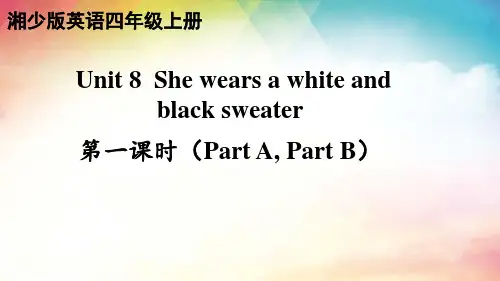 湘少版(三起)英语四年级上册 Unit8课件