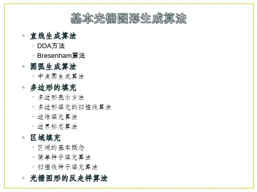 计算机图形学第3章-基本光栅图形生成算法