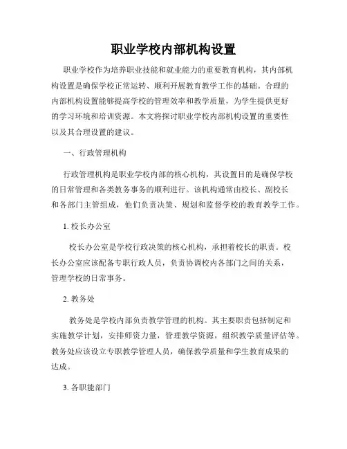职业学校内部机构设置
