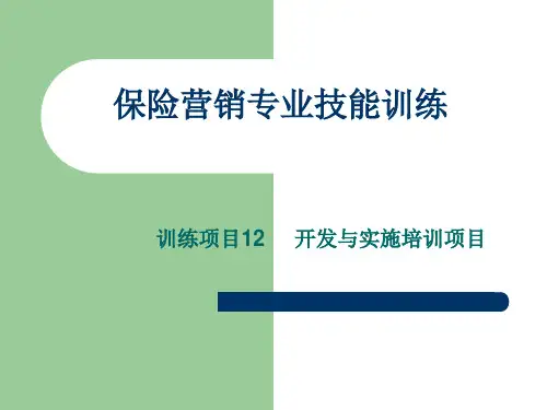开发与实施培训项目课件