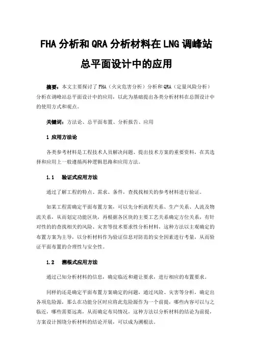 FHA分析和QRA分析材料在LNG调峰站总平面设计中的应用