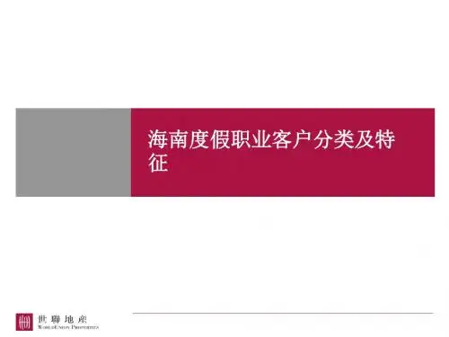 海南度假职业客户分类及特征-文档资料