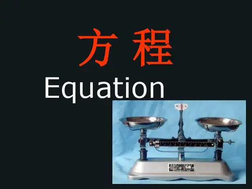 《认识方程》PPT