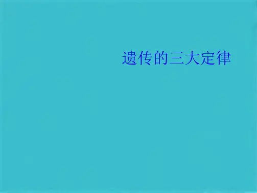 遗传的三大定律(共10张PPT)