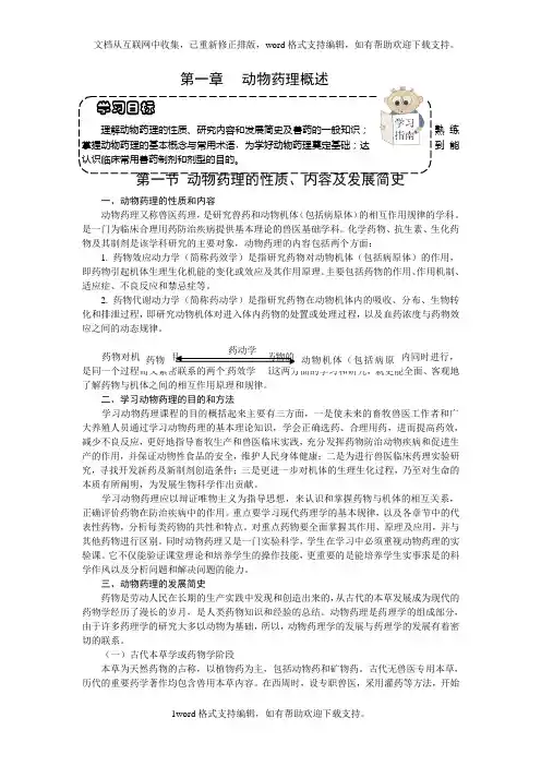 动物药理概述