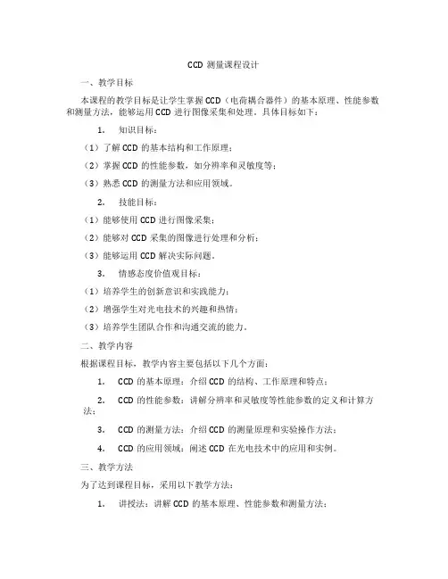 CCD测量课程设计