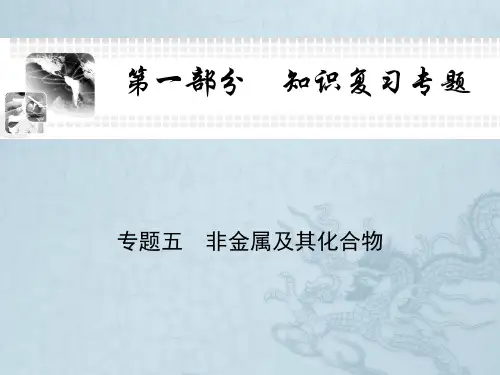 高考化学二轮高频核心要点专题复习专题五 非金属及其化合物(79张PPT)