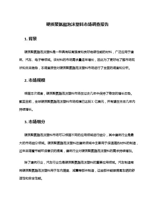 2024年硬质聚氨酯泡沫塑料市场调查报告