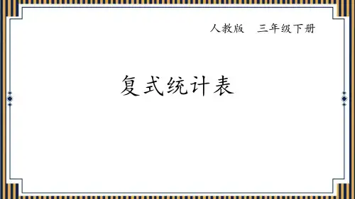 人教版三年级数学下册《复式统计表》PPT优秀课件