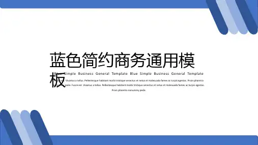 新版蓝色简约商务通用模板