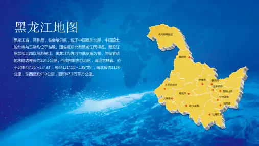 最新可编辑3D立体地图-黑龙江