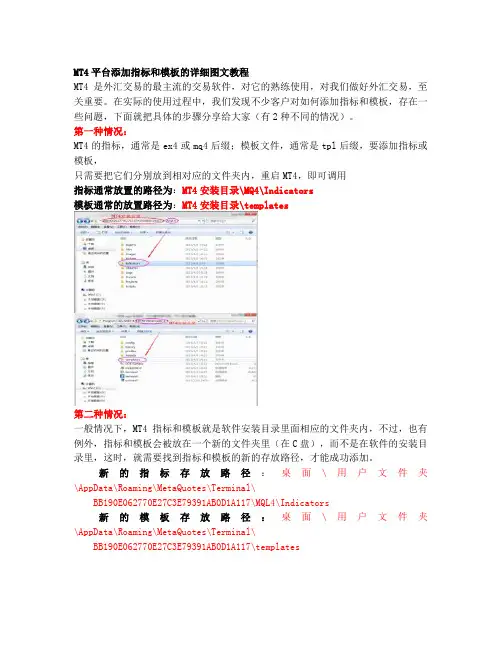 MT4平台添加指标和模板的详细图文教程