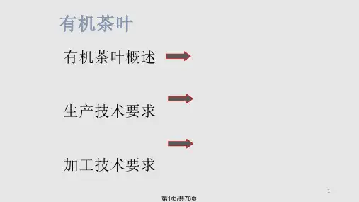 有机茶叶生产技术PPT课件