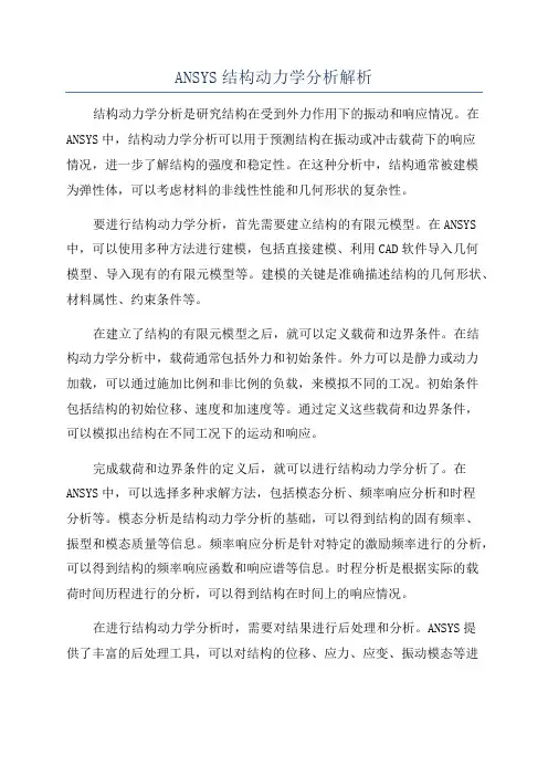 ANSYS结构动力学分析解析
