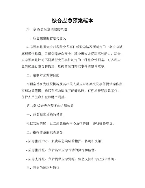综合应急预案范本