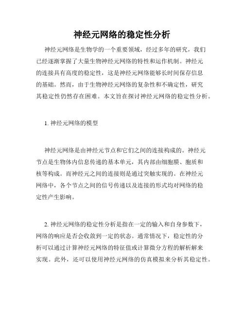 神经元网络的稳定性分析