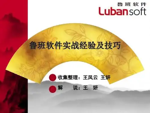 鲁班软件实战经验及技巧
