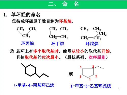 环烷烃知识讲解ppt课件