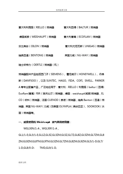 燃烧机常见故障维修