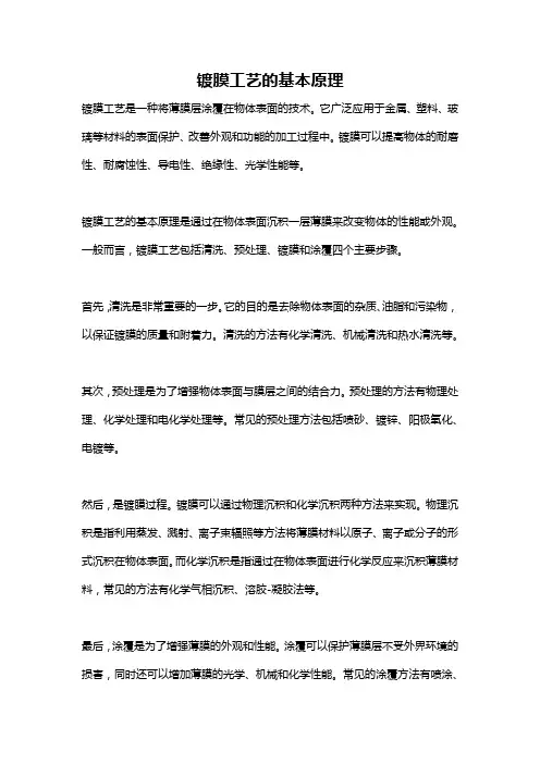 镀膜工艺的基本原理