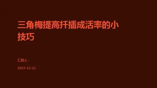 三角梅提高扦插成活率的小技巧