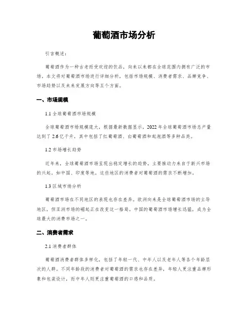 葡萄酒市场分析