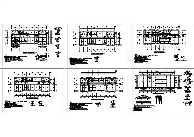 某多层砖混结构办公楼结构设计CAD施工图