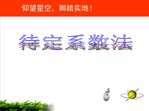 人教版高中数学必修一优秀课件：待定系数法PPT22
