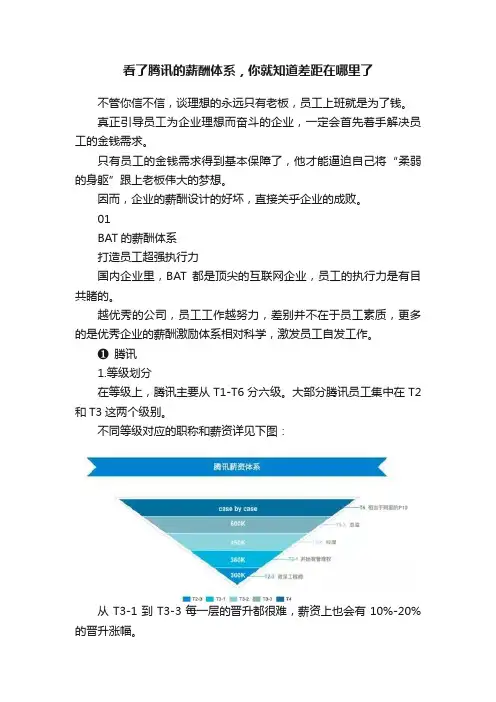 看了腾讯的薪酬体系，你就知道差距在哪里了