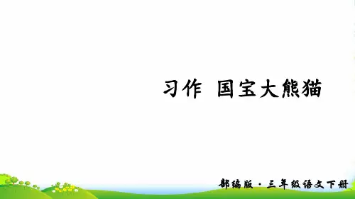 人教部编版三年级下册语文课件-第七单元 习作 国宝大熊猫 (共12张PPT)