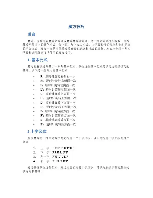 魔方技巧精品文档