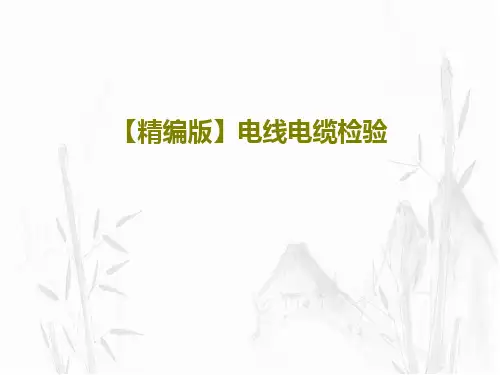 【精编版】电线电缆检验PPT77页