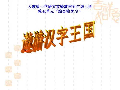 语文五年级上人教新课标《综合性学习》课件