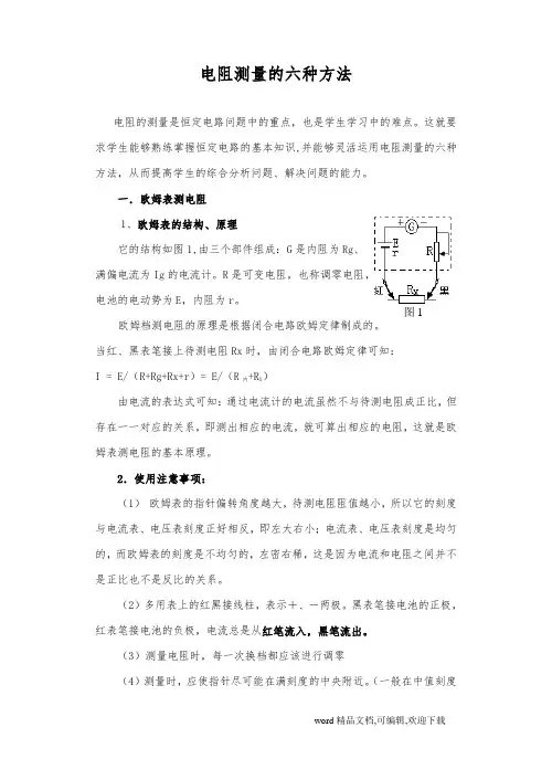 电阻测量的六种方法
