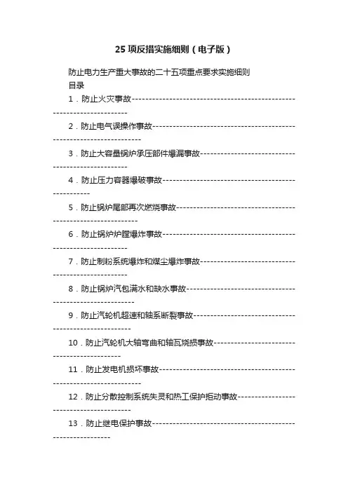 25项反措实施细则（电子版）