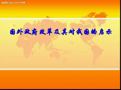 国外政府改革及启示.