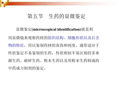 生药学_ 生药的鉴定_33 生药的显微鉴定_