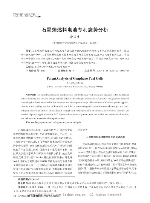 石墨烯燃料电池专利态势分析