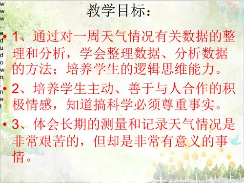 青岛版小学科学教学课件三年级上册《22 一周的天气》 2