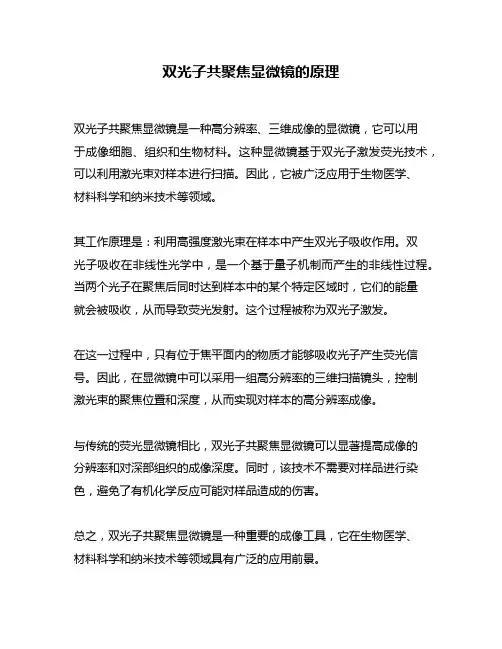 双光子共聚焦显微镜的原理