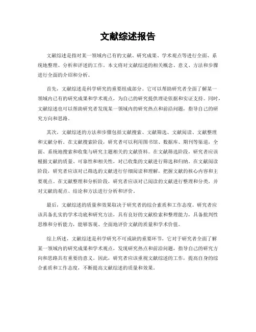 文献综述报告
