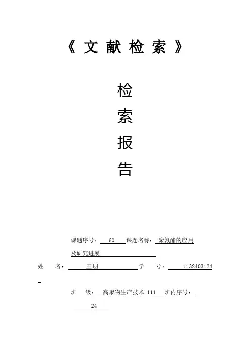 文献检索 检索报告