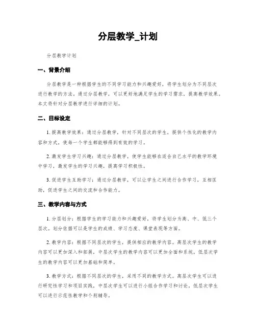 分层教学_计划