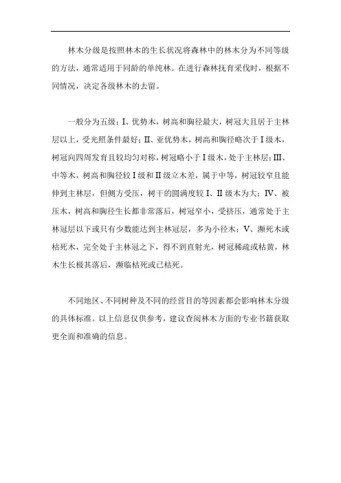 [林木]分级法