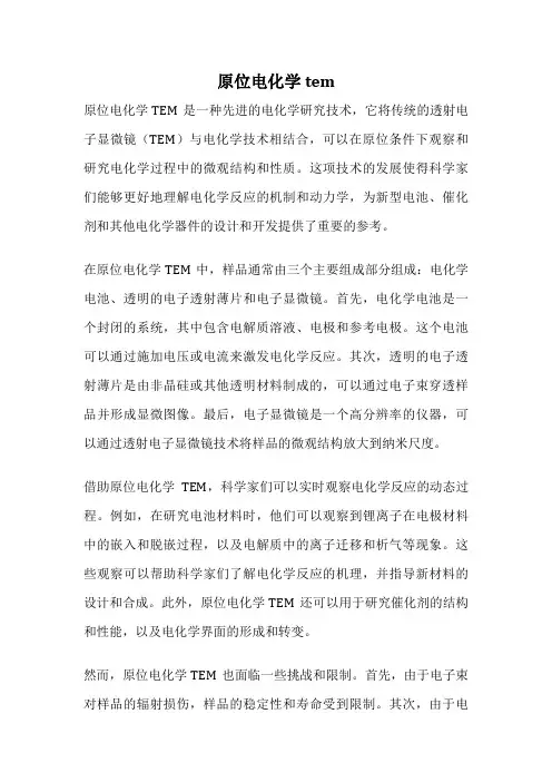原位电化学tem