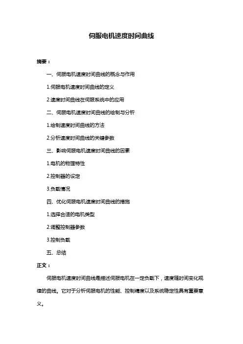 伺服电机速度时间曲线