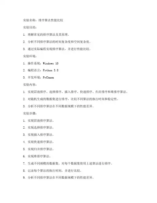 算法上机实验报告